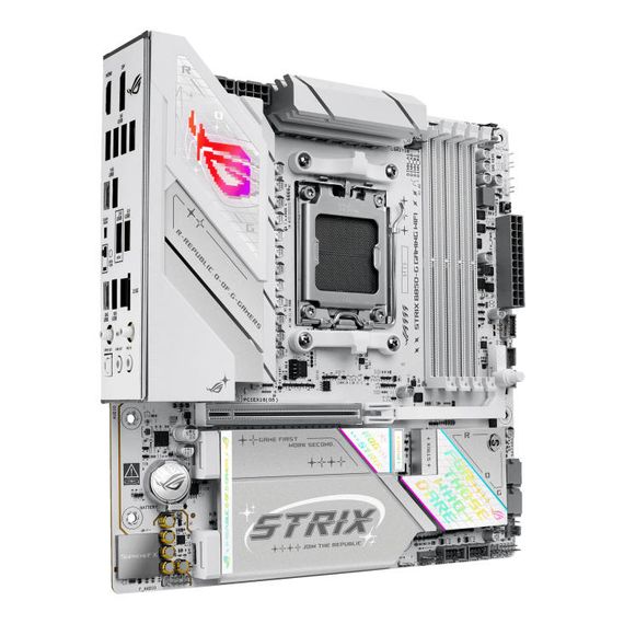 Материнcкая плата ASUS ROG STRIX B850-G GAMING WIFI sAM5 B850 4xDDR5 M.2 HDMI DP WiFi BT mATX белий 90MB1M30-M0EAY0 | Зображення 3