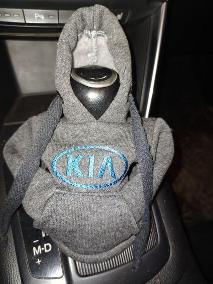 Чехол кофта Худи аксессуар на КПП Car Hoodie киа KIA серый  подарок автомобилисту 10070