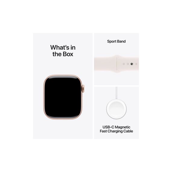 Смарт-годинник Apple Watch Series 10 GPS 42mm Rose Gold Aluminium Case with Light Blush Sport Band - S/M (MWWH3QH/A) | Зображення 8