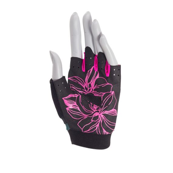 Рукавички для фітнесу MadMax MFG-770 Flower Power Gloves Black/Pink XS | Зображення 2