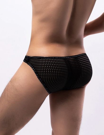 Дышащие сетчатые сексуальные мужские трусы Star Night черные, XL sexstyle | Зображення 3