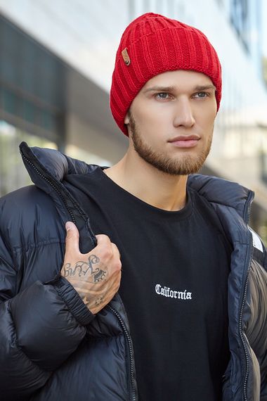 Мужская шапка «Пейтон» красный