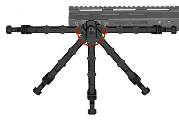 Сошки Buvele V9 на M-LOK 18.4 - 22.9 см быстросъемные Сошки для винтовок Сошки для оружия Сошки для ак | Зображення 7