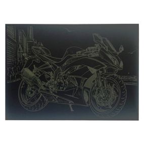 Гравюра А4 "Мотоцикл" ГрА4-11з эконом вариант в пакете 29,7х21 см