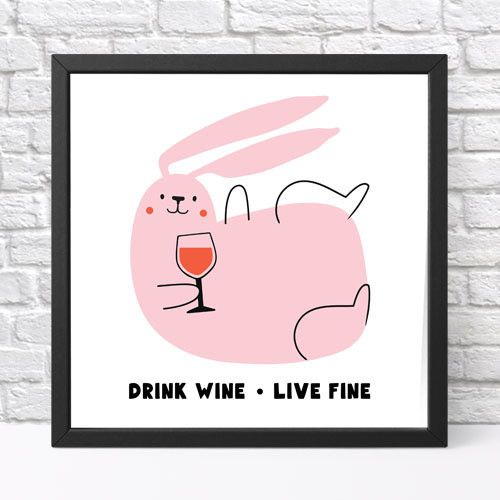 Постер в рамці Drink wine 30x30 см