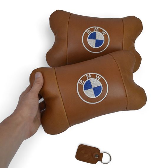 Практичная автомобильная подушка на подголовник BMW, Сувенирные автомобильные подушки XO-46 | Зображення 4