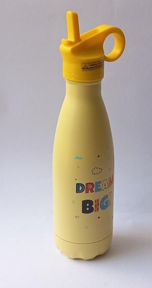 Термокружка детская Maestro MR-1645-D Giraffe 400 мл из нержавеющей стали с трубочкой герметичная | Зображення 8
