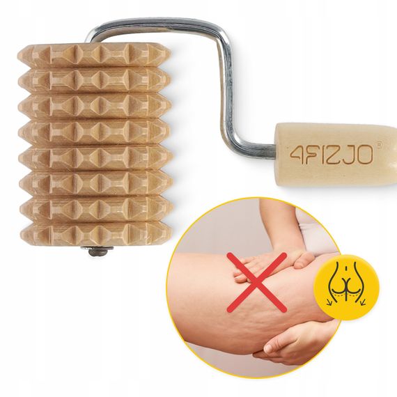 Масажний ролик для тіла 4FIZJO ручний, дерев'яний (P-5905973400268) | Зображення 4