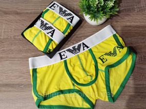 Чоловічі труси з написом Армані, чоловічі боксери Армані, бавовняні труси Армані Преміум'якості M, У коробці