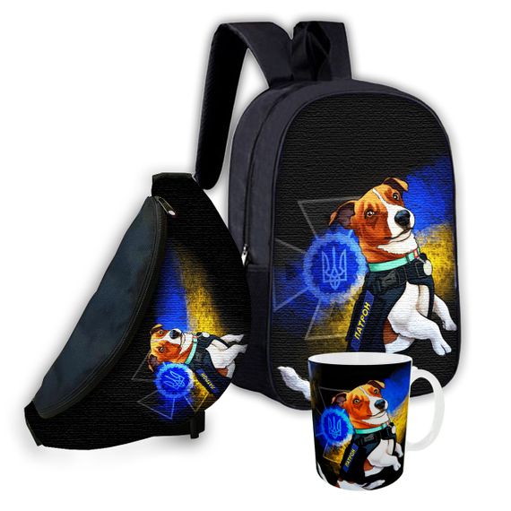 Набор детский Пес Патрон рюкзак,сумка-бананка,кружка (00703)