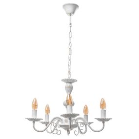 Люстра подвесная свеча E14 40W WH (BKL-666S/5)