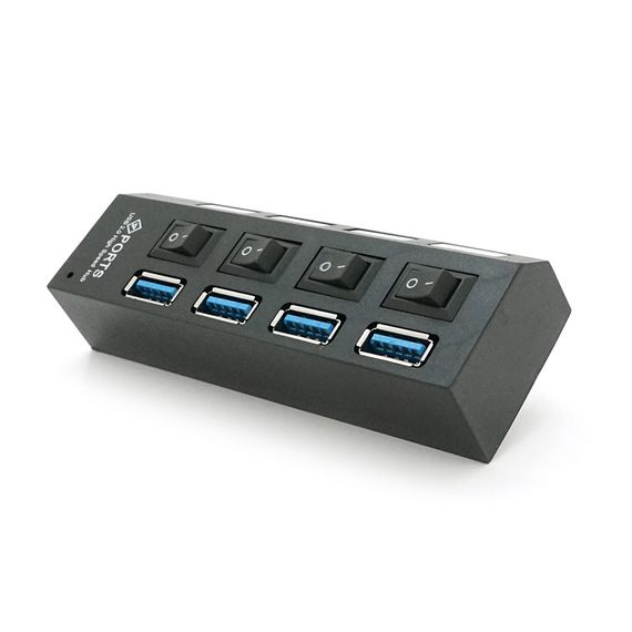 Хаб USB 3.0, 4 порти, з перемикачами, підтримка до 1TB, Пакет | Зображення 2