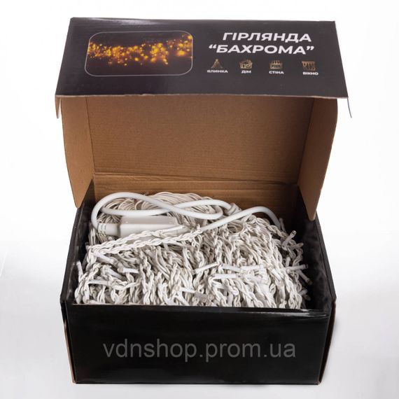 Вулична гірлянда Бахрома 36 м 600 LED білий провід Жовте сяйво36MWY | Зображення 2
