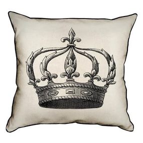 Подушка с мешковины Корона 45x45 см (45PHB_14M036)
