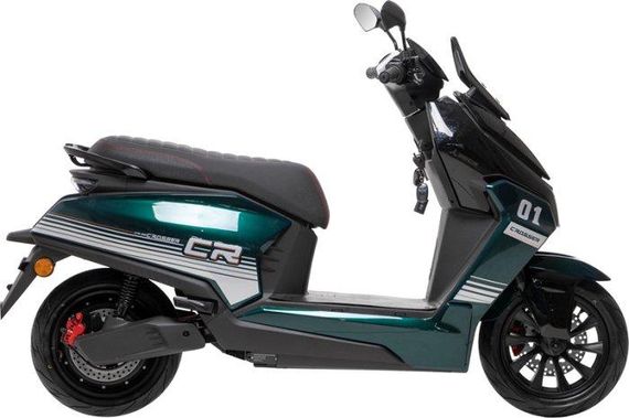 Электроскутер Crosser CR-22 2500W 72V 35Ah Graphene, до 80 км, 65 км/ч, современный городской электроскутер Зелений | Зображення 3