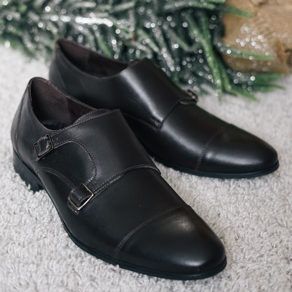 Стильні коричневі туфлі на ремінці Ikos 42 розмір | Зображення 1