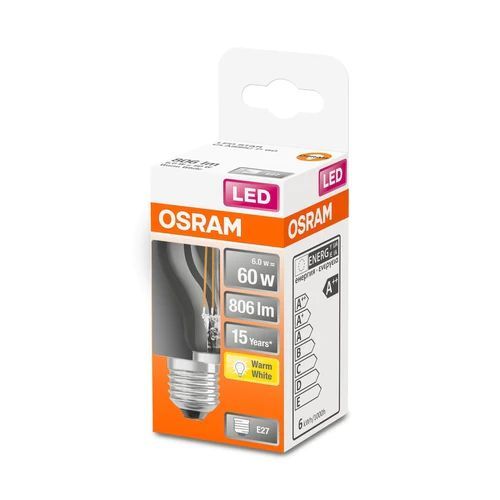 Лампа світлодіодна Osram LED P60 5.5W (806Lm) 2700K E27 філамент (4058075434882) | Зображення 3
