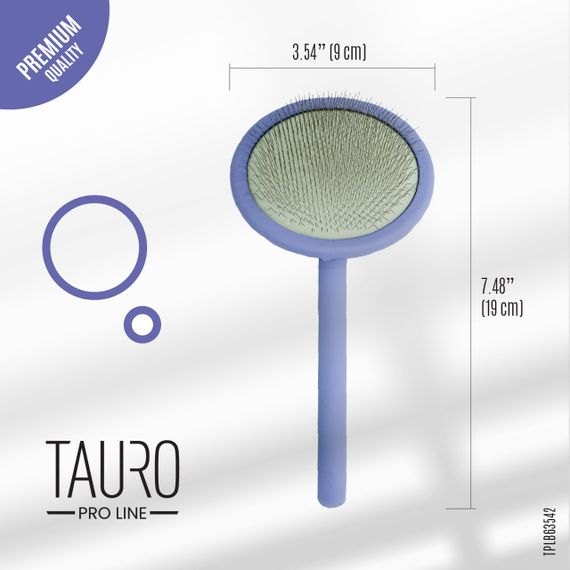 Пуходерка фіолетова Tauro Pro Line, 9 см | Зображення 3