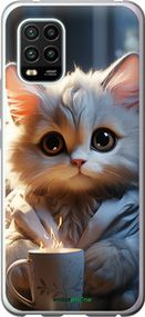 Чохол на Xiaomi Mi 10 Lite Білий кіт "5646t-1924-2448"