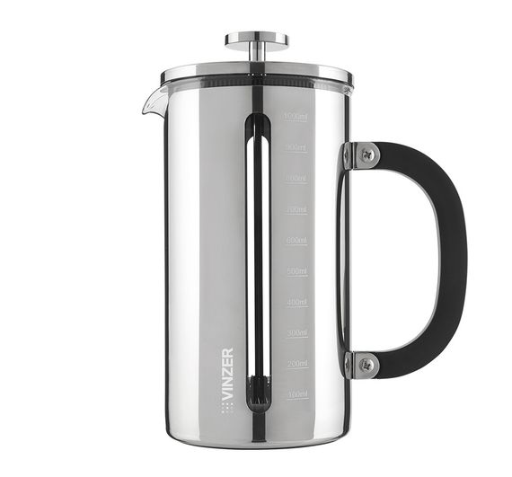 Френч-пресс 1 л Vinzer 50369 стеклянный заварник для чая и кофе