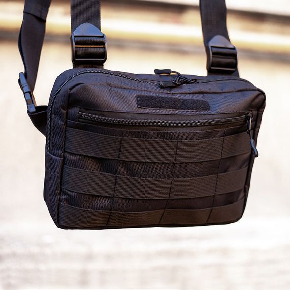 Чоловіча брезентова сумка через плече, Тактична нагрудна сумка Тактична для чоловічих завдань VK-25 | Зображення 4