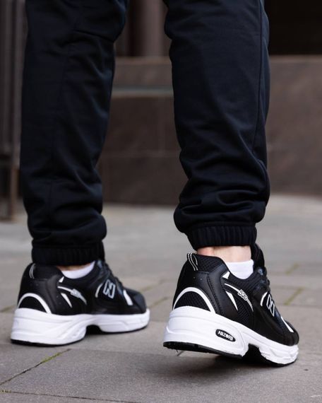 Кросівки літо вставки сітка  New Balance 530 колір чорний | Зображення 3