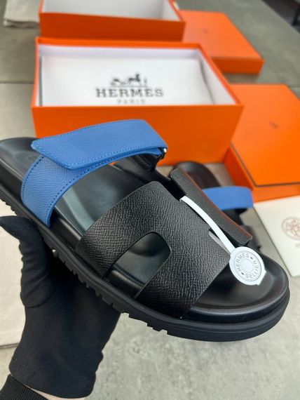 Сланці Hermes Chypre black/blue чоловічі ob416 | Зображення 5