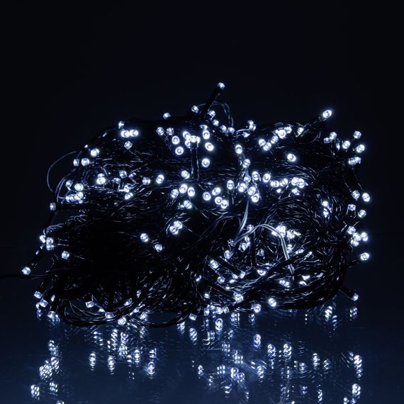 Світлодіодна гірлянда «Різдвяна фея» 50 м, 500 LED, IP65, чорний дріт