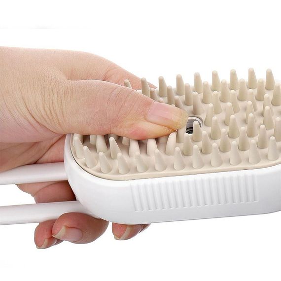 Паровая щетка-массажер для кошек и собак, с USB, Steamy Brush E-W3317 / Электрическая расческа для вычесывания | Зображення 3