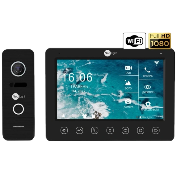 NeoLight NeoKIT HD WF B/Black (KAPPA+ HD WF + PRIME FHD) Комплект відеодомофона