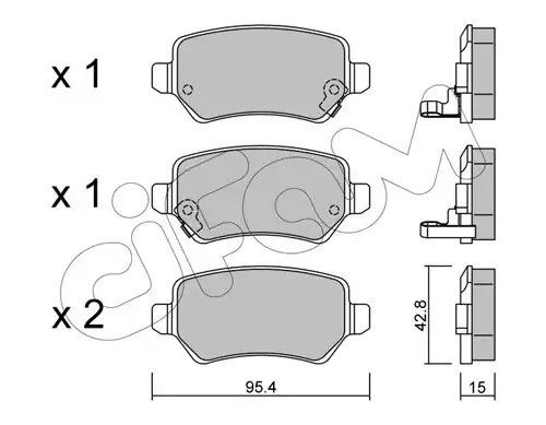Колодки гальмівні Astra/Ceed/Combo/Zafira 94-, CIFAM (8225420) | Зображення 6