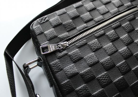 Мужская кожаная сумка мессенджер Louis Vuitton black | Зображення 8