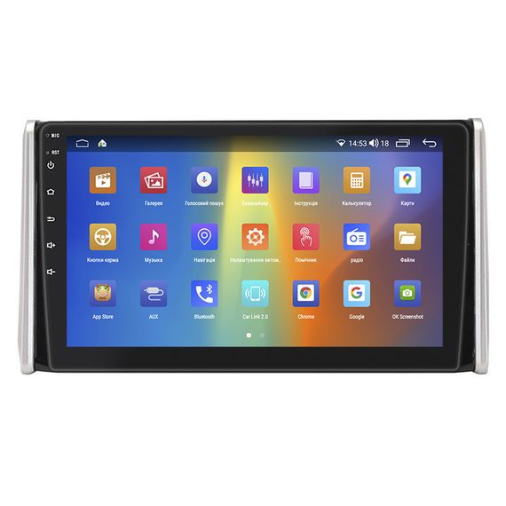 Штатная магнитола Lesko для Toyota RAV4 V (XA50) 2018-н.в. экран 10" 4/64Gb CarPlay 4G Wi-Fi GPS Prime Тойота | Зображення 1