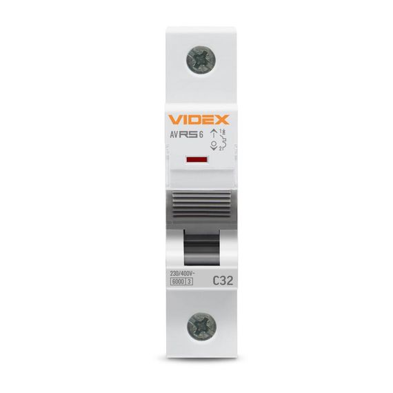 Автоматичний вимикач RS6 1п 32А С 6кА VIDEX RESIST (VF-RS6-AV1C32) | Зображення 2