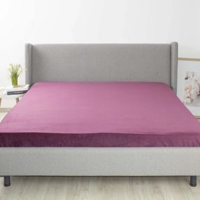 Простирадло-чохол на резинці двоспальне ТЕП Velour 2-04756_35033 160х200 см бордове