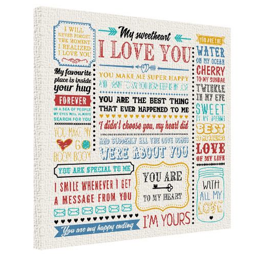 Картина на холсте I love you 50х50 см (H5050_16L001)