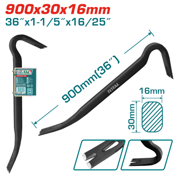 Лом-цвяходер TOTAL THT431362, 900 мм