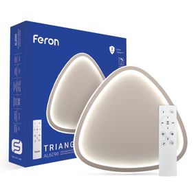 Світлодіодна накладна люстра Feron AL6090 TRIANGLE 60Вт білий