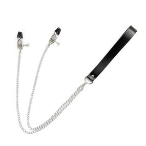 Зажим для сосков с поводком Art of Sex Kendal Серебристо-черные One Size