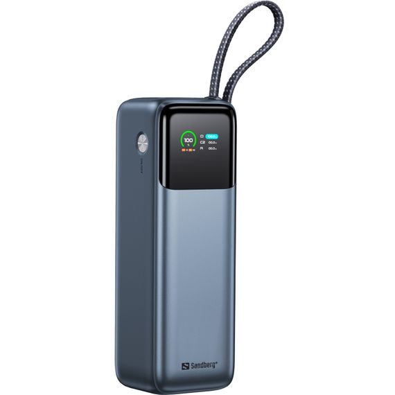 УМБ Sandberg 27000mAh 240W PD, USB-A, USB-C In/Out, with built-in Type-C cable 140W | Зображення 4