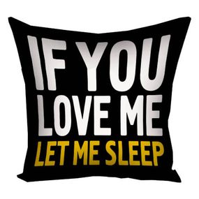 Подушка габардинова з принтом If you love me 30x30 (3P_22O012)