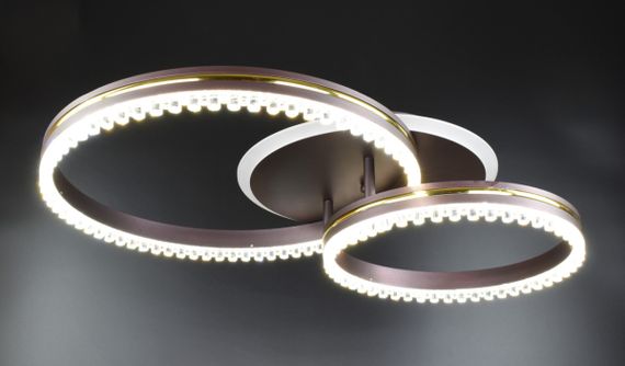 Люстра світлодіодна стельова LED світильник для квартири на стелю лед з пультом 26029 Коричневий 12х40х61 см. | Зображення 3