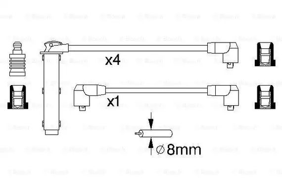 Комплект дротів запалювання FORD SCORPIO, BOSCH (0986356802) | Зображення 4