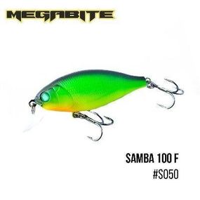 Воблер Megabite  Samba 100 F (60 mm, 12,5 g, 1 m) (S050)