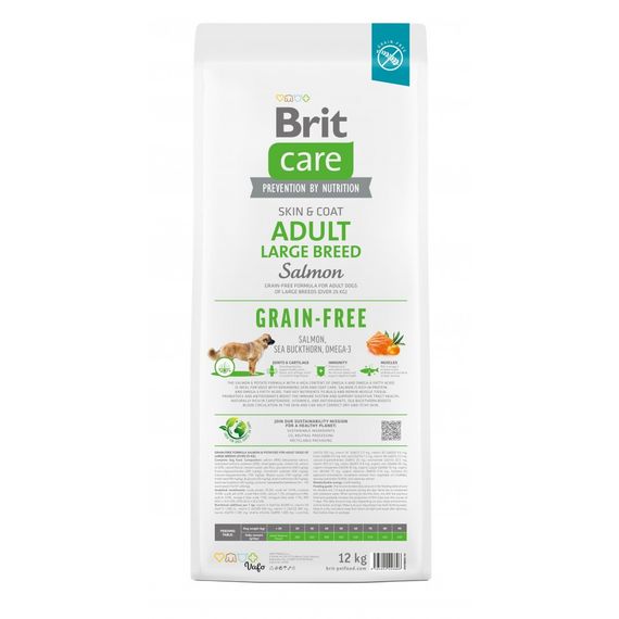 Корм сухий Brit Care Dog Grain-free Adult Large Breed для дорослих собак великих порід беззерновий з лососем 12 кг | Зображення 4