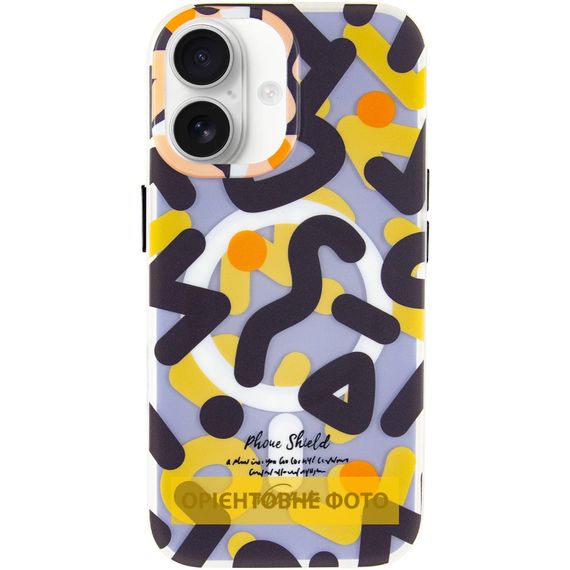 TPU чохол Pastel Chaos with Magnetic Fit для Apple iPhone 16 (6.1") Black | Зображення 2