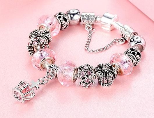 Жіночий браслет Primo Korona з шармами - Pink | Зображення 1