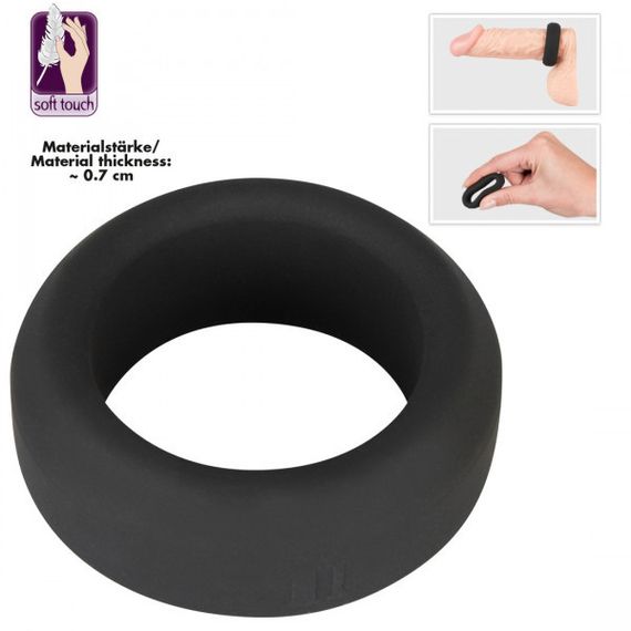 Ерекційне кільце - Black Velvets Cock Ring, 2,6 см Sex Aura | Зображення 1