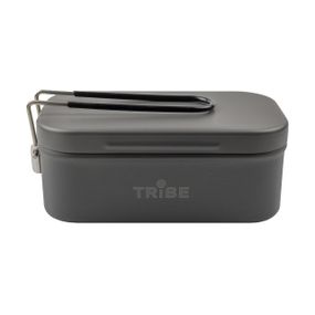 Контейнер для їжі туристичний Tribe Lunch Box Alu 0,5л, ланч-бокс алюмінієвий трайб, контейнер для їжі в похід та риболовлю