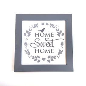 Дерев'яний постер (пано) на стіну  Home sweet home  Майстерня містера Томаса 20.5х20.5 см